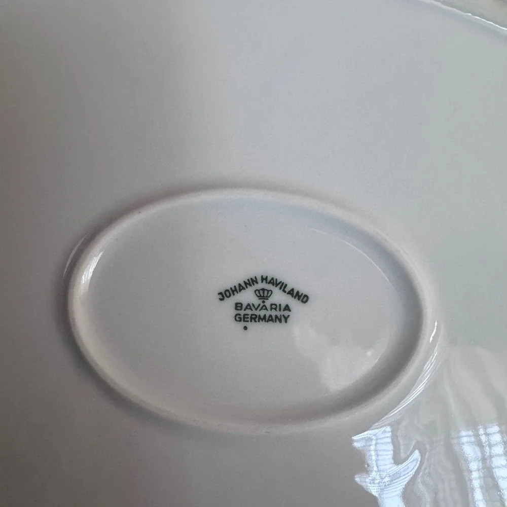 Johann Haviland Blue Garland Oval Serving Platter 13 Inch Bavaria  Fine China